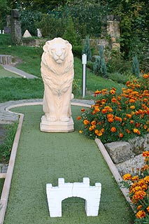 Minigolfanlage am Fuße der Festung Königstein